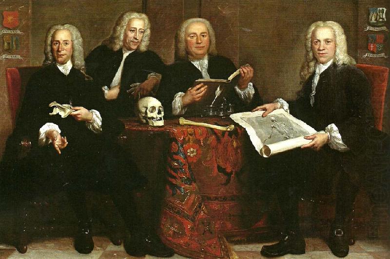 jan maurits quinckhard fyra foreatandare fran kirurgernas gille oil painting picture